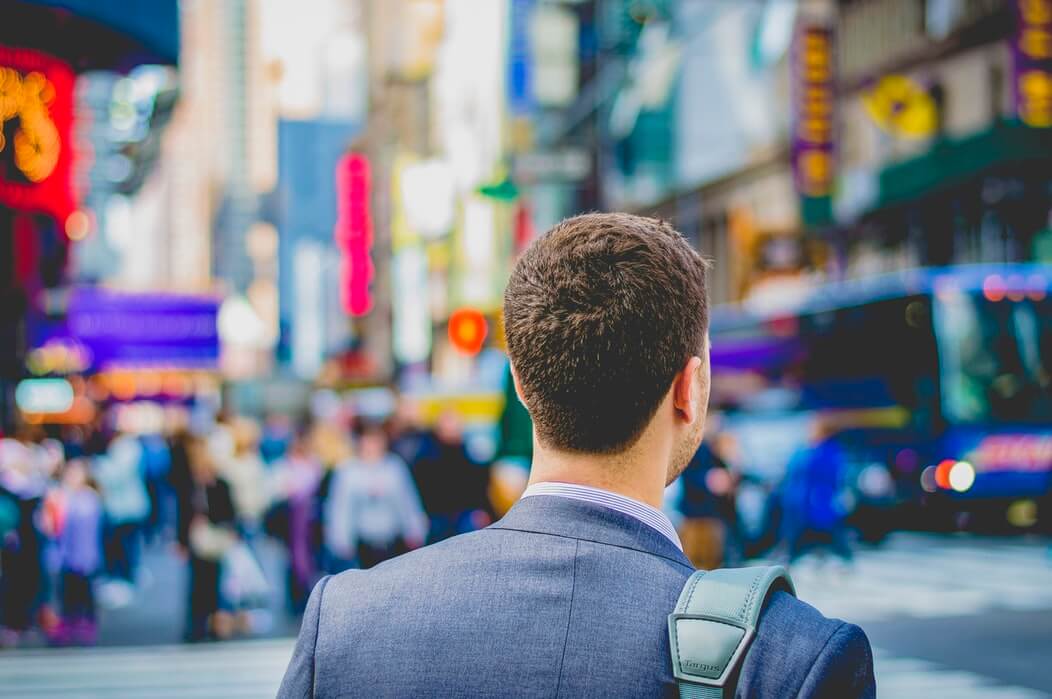 Photo of busy business man